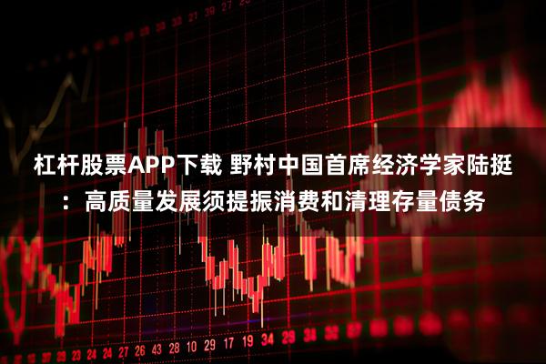 杠杆股票APP下载 野村中国首席经济学家陆挺:高质量发展须提振消费和清理存量债务