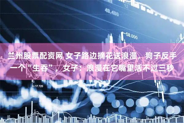 兰州股票配资网 女子路边摘花送浪漫，狗子反手一个“生吞”，女子：浪漫在它嘴里活不过三秒
